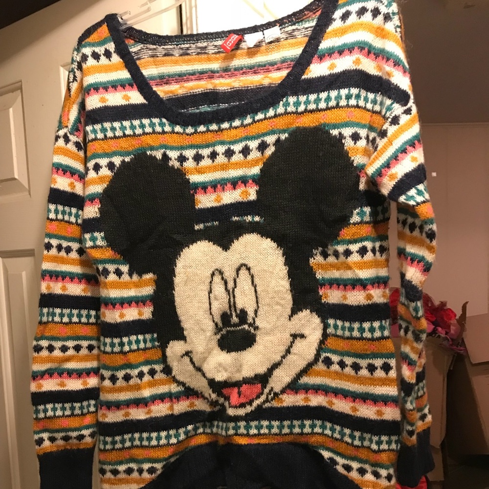 Mikey mouse high low sweater